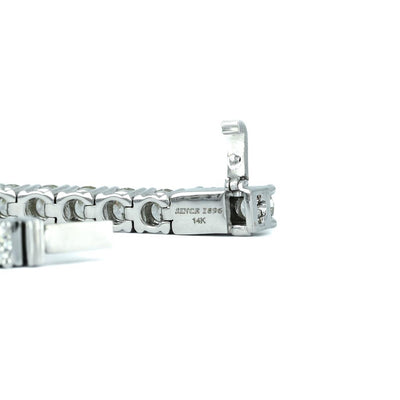 8.74ctw Diamond Tennis Bracelet- 14k White Gold