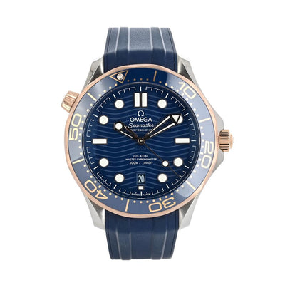 Omega | 42mm, Seamaster 300m Co-Axial Master Chronometer, Blue Ceramic Bezel, Ceragold -210.22.42.20.03.002