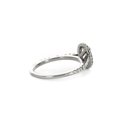 0.96ctw Oval Diamond Engagement Ring - White Gold