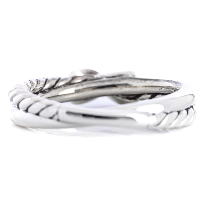 David Yurman | Petite X .06CTW Round Diamond Ring, Size 5.5 - 925 Sterling Silver