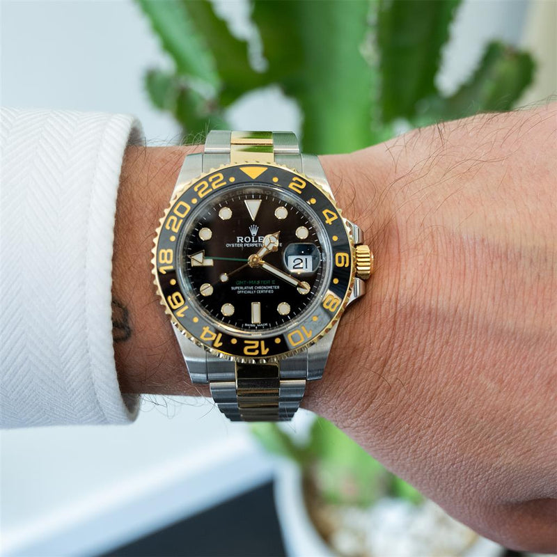 Rolex | 40mm GMT Master II, Black Dial, Oyster, Two-Tone - 116713LN