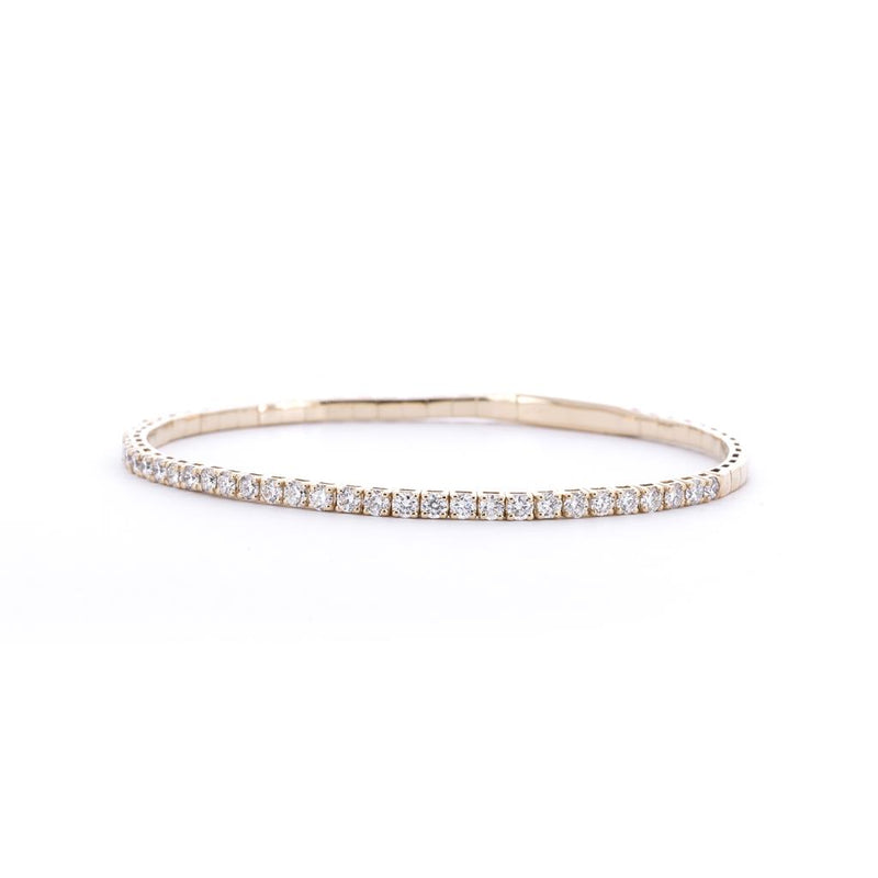 3.0ctw Diamond Flex Bangle -Yellow Gold