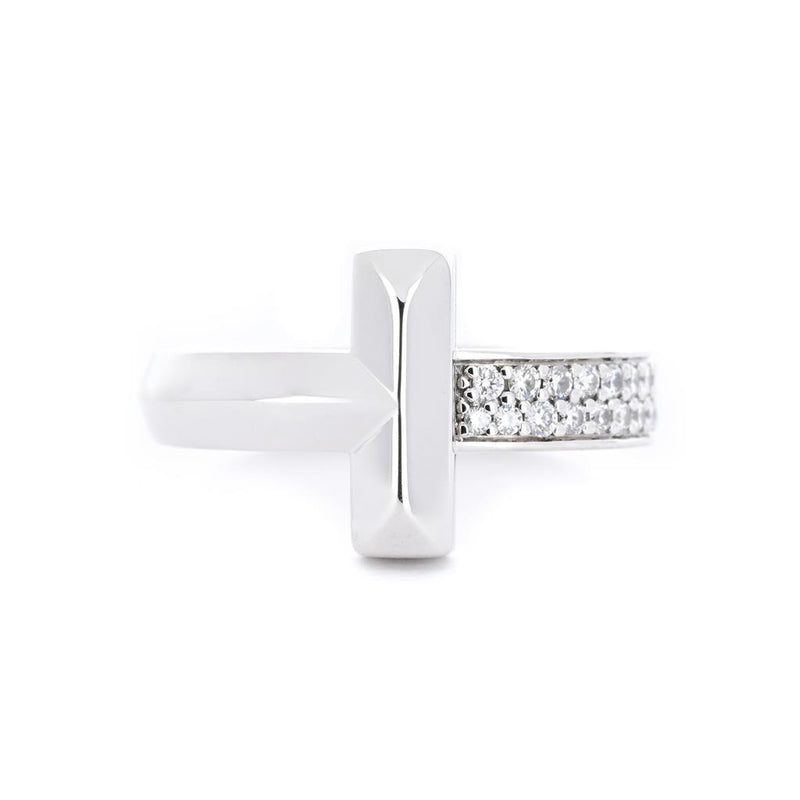 Tiffany & Co. 0.21ctw T1 Diamond Ring, 4.5mm Wide, Size 7 - 18k White Gold