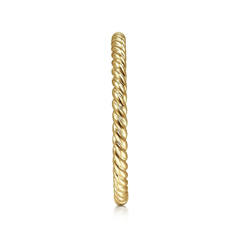 Twisted Rope Band - 14K Yellow Gold