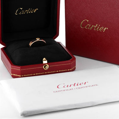 Cartier | 0.22ctw Cartier Love Ring, 3 Diamond, Size 6 - 18K Rose Gold