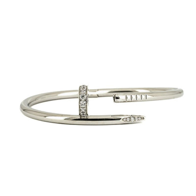 Cartier | Juste Un Clou Bangle + Diamonds, 0.58ctw  - 18k White Gold