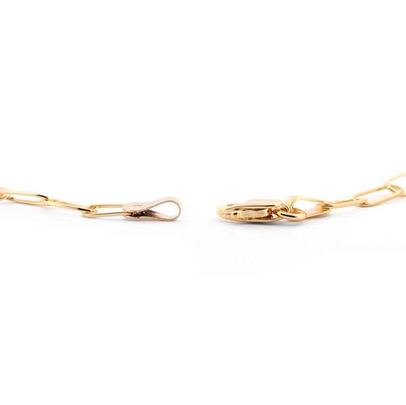 Paperclip Bracelet, 3.0mm, 7.25" - 14K Yellow Gold