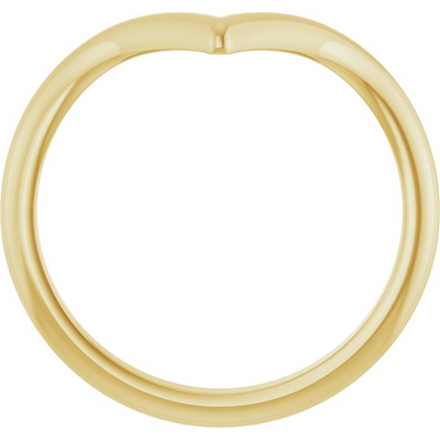 "V" Contour Band, Size 7 - 14K Yellow Gold