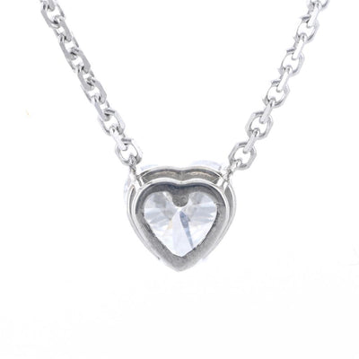 1.0CT Heart Lab-Grown Diamond Pendant, Basket Setting, 18" - 14K White Gold