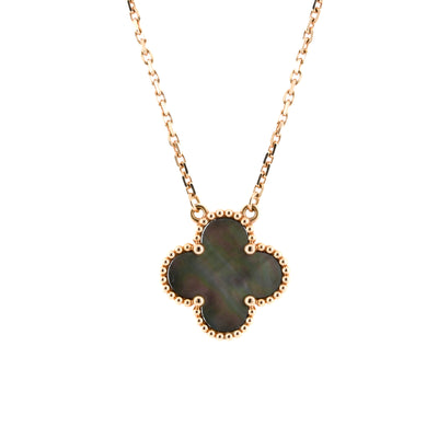 Van Cleef & Arpels | Vintage Alhambra, Black Mother of Pearl, Pendant Necklace - 18k Rose Gold