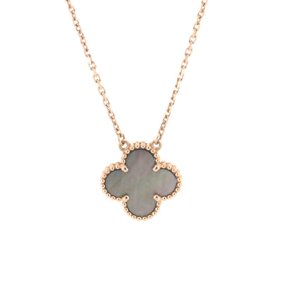 Van Cleef & Arpels | Vintage Alhambra, Black Mother of Pearl, Pendant Necklace - 18k Rose Gold