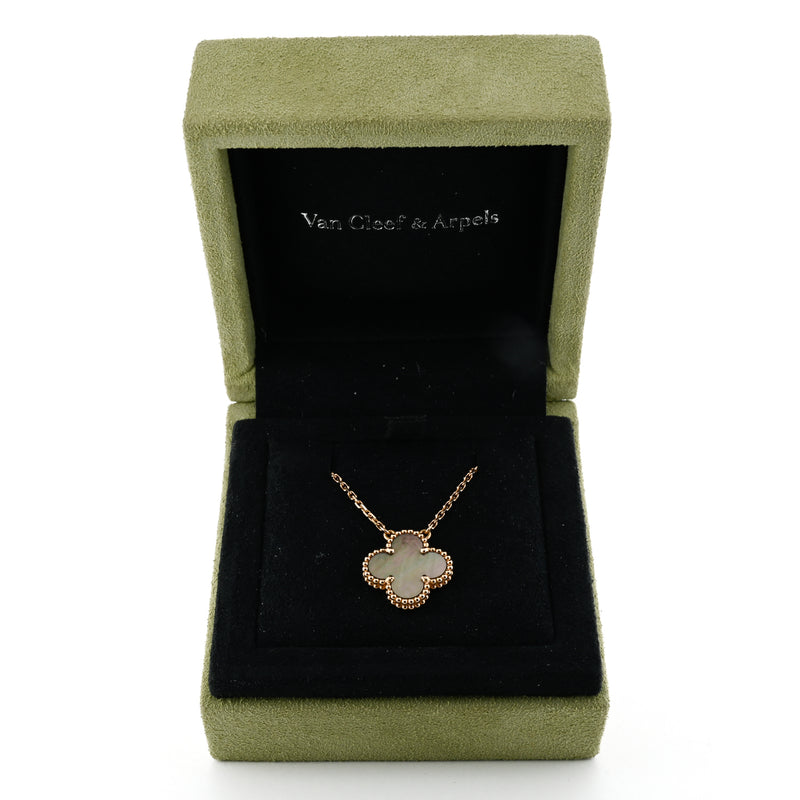 Van Cleef & Arpels | Vintage Alhambra, Black Mother of Pearl, Pendant Necklace - 18k Rose Gold