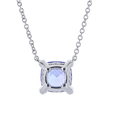 David Yurman | 1.65CT Round Tanzanite Necklace, 18" - 18K White Gold