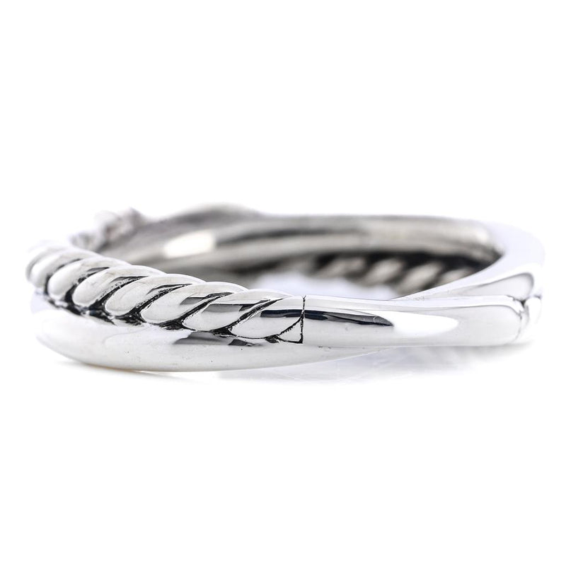 David Yurman | Petite X .06CTW Round Diamond Ring, Size 5.5 - 925 Sterling Silver
