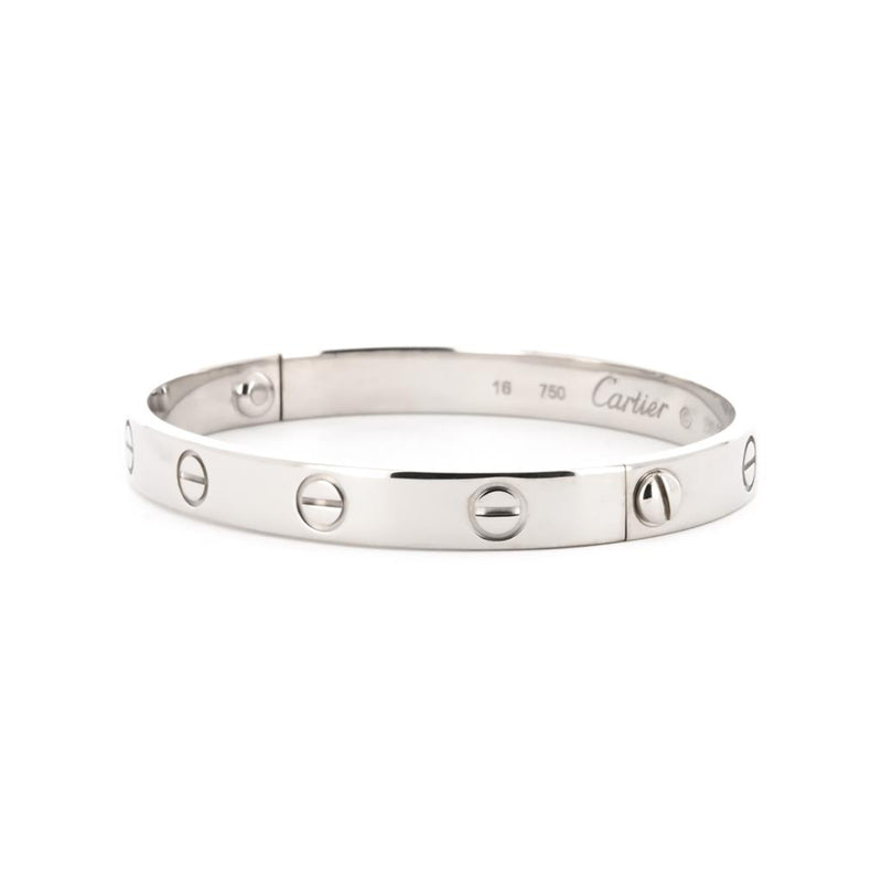 Cartier | Love Bangle, Size 16, 6.3" - 14K White Gold