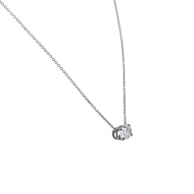1.07ct Oval East-West Lab Grown Diamond Necklace - White Gold