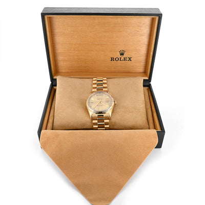 Rolex | 36mm President Day-Date, Champagne Dial, Yellow Gold President Bracelet - 18238