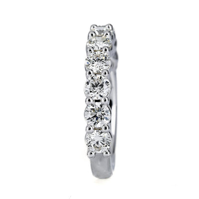 1.80CTW 9 DIAMOND BAND, Round, Size 7 - 14K WHITE GOLD