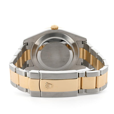 Rolex | 41mm Datejust II, Wimbledon Dial, Fluted Bezel, Two-Tone Stainless Steel & 14K Yellow Gold - 116333