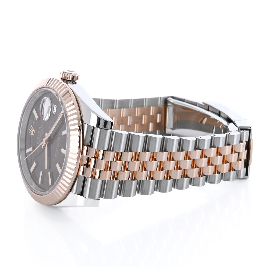 Rolex | 41MM Datejust, Chocolate Dial - 18K Rose Gold + Stainless