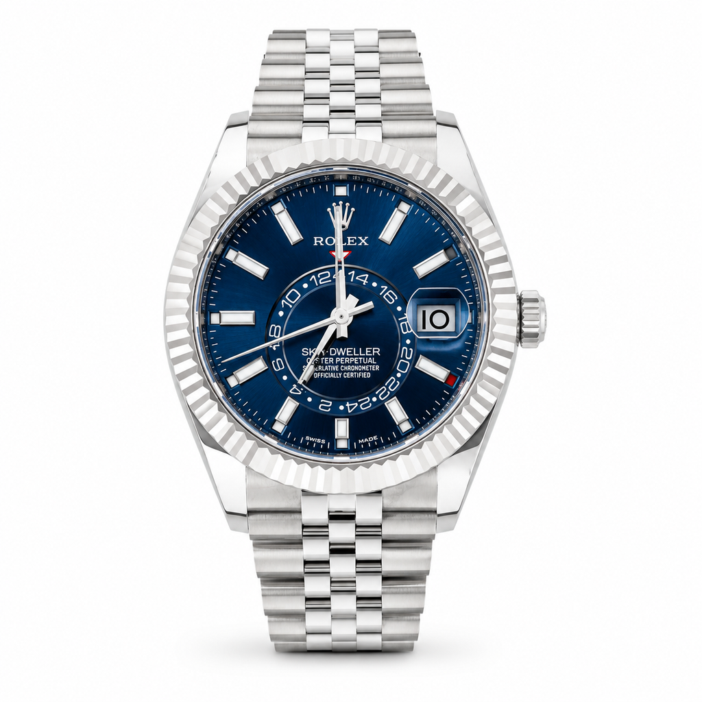 Rolex | 42MM Sky-Dweller, Blue Dial - Stainless Steel - 326934