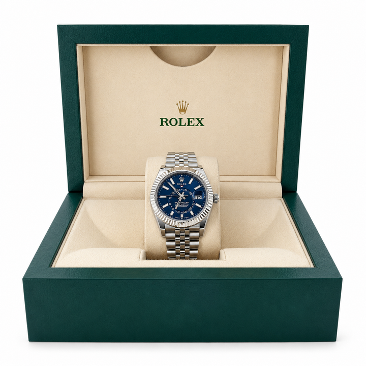 Rolex | 42MM Sky-Dweller, Blue Dial - Stainless Steel - 326934