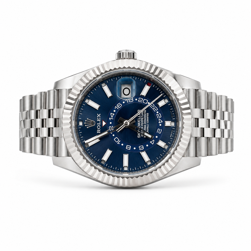 Rolex | 42MM Sky-Dweller, Blue Dial - Stainless Steel - 326934