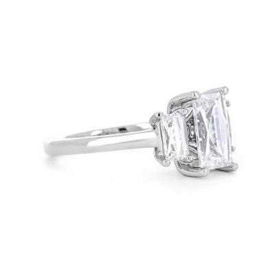 2.44ctw Tycoon Three-Stone Diamond Engagement Ring - 950 Platinum