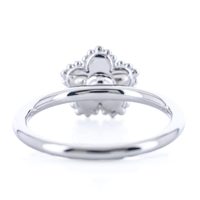 .01CT Diamond Bujukan Flower Ring, Size 6.5 - Sterling Silver