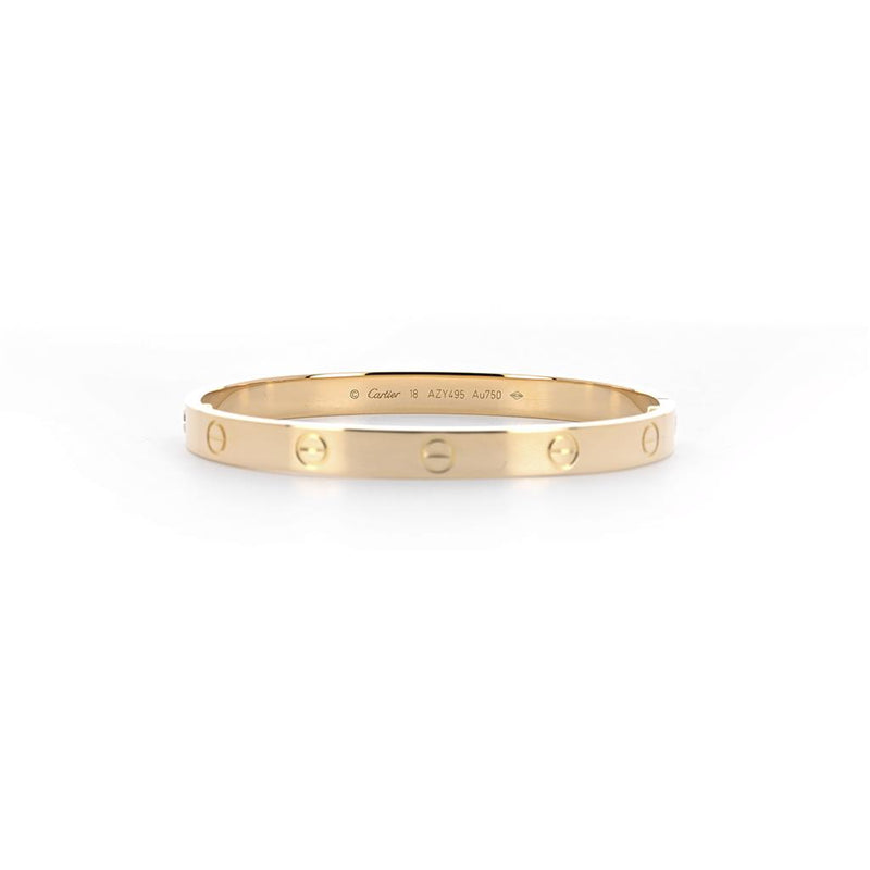 Cartier | Love Bracelet, 6mm, Size 19 – 18K Yellow Gold