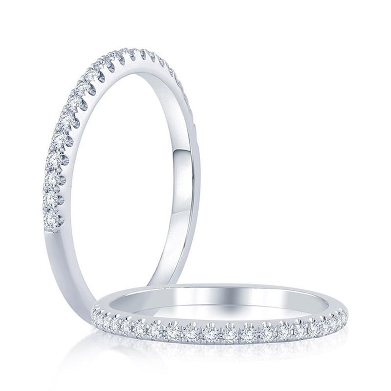 1.00ctw Prong Set Diamond Band, Size 6.5 – 14K White Gold