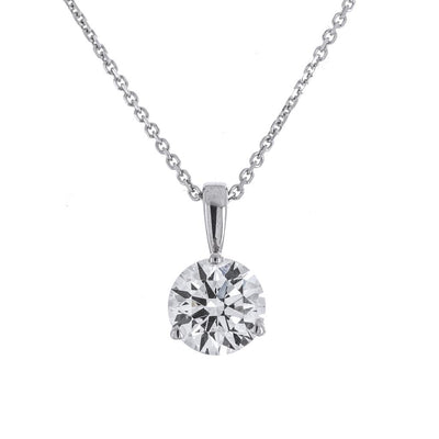 1.65ct Round Lab-Grown Diamond Necklace - White Gold