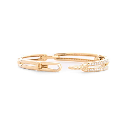 David Yurman | 1.56ctw Diamond Stax Linked Bracelet, 7mm - 18K Yellow Gold