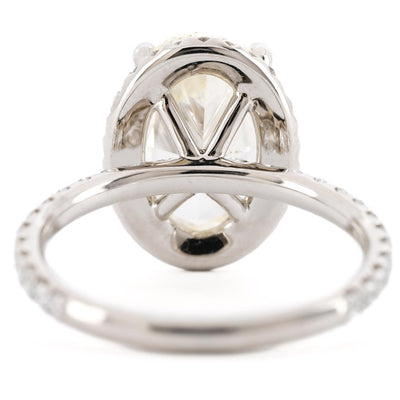 5.17ctw Oval Diamond Micro-Halo Engagement Ring – 950 Platinum