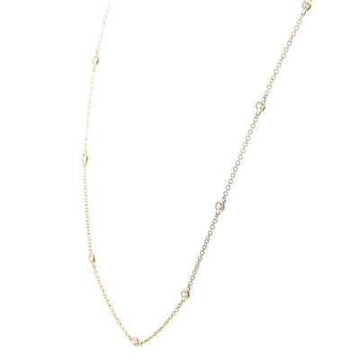 .38CTW Round Diamonds By the Yard Necklace, 18" - 14K Yellow Gold
