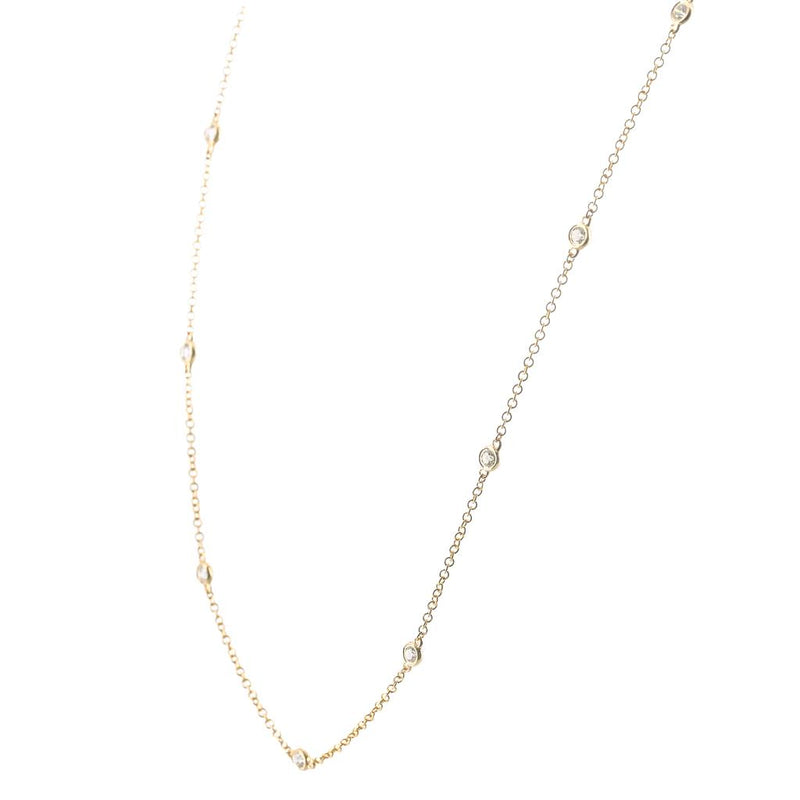 .38CTW Round Diamonds By the Yard Necklace, 18" - 14K Yellow Gold