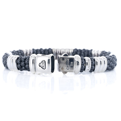 Lagos | .55CTW Five Station Ceramic Diamond Bracelet, 7.5" - 925 Sterling Silver