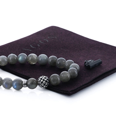 Lagos | Labradorite Silver Station Bead Bracelet, 6.25" - 925 Sterling Silver