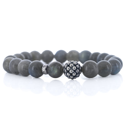 Lagos | Labradorite Silver Station Bead Bracelet, 6.25" - 925 Sterling Silver