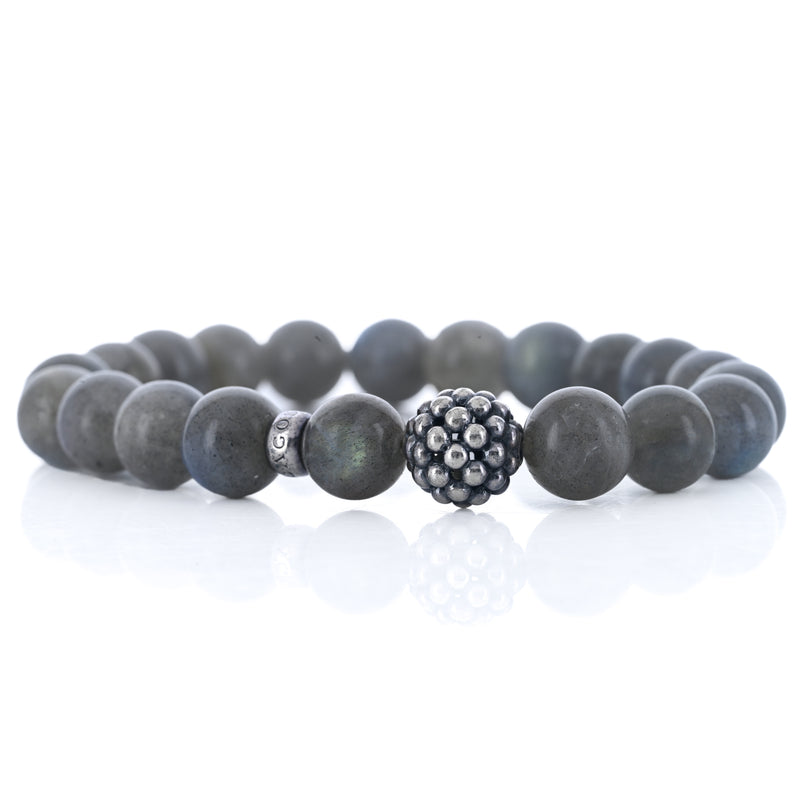 Lagos | Labradorite Silver Station Bead Bracelet, 6.25" - 925 Sterling Silver