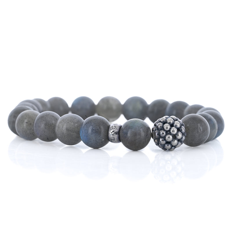 Lagos | Labradorite Silver Station Bead Bracelet, 6.25" - 925 Sterling Silver