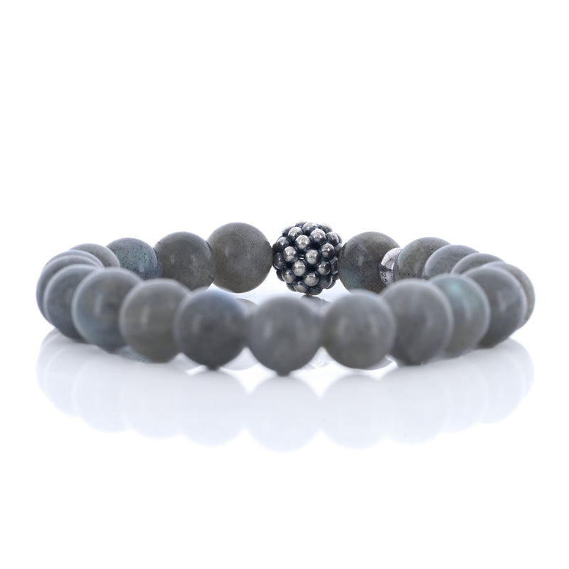 Lagos | Labradorite Silver Station Bead Bracelet, 6.25" - 925 Sterling Silver