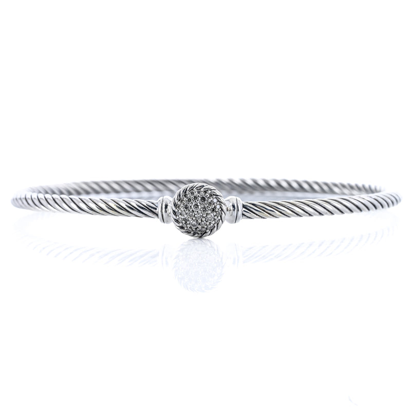 David Yurman | .16CTW Diamond Chantalaine Bracelet, 6.75 - 925 Sterling Silver