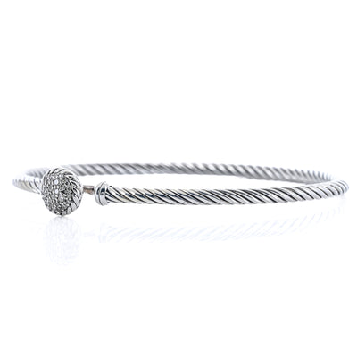 David Yurman | .16CTW Diamond Chantalaine Bracelet, 6.75 - 925 Sterling Silver