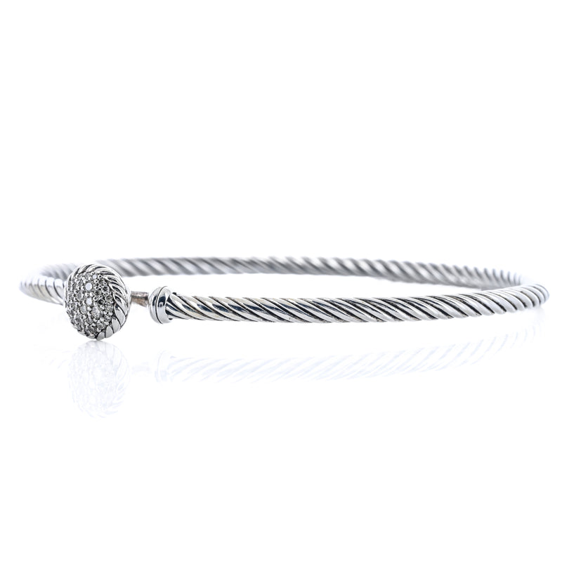 David Yurman | .16CTW Diamond Chantalaine Bracelet, 6.75 - 925 Sterling Silver