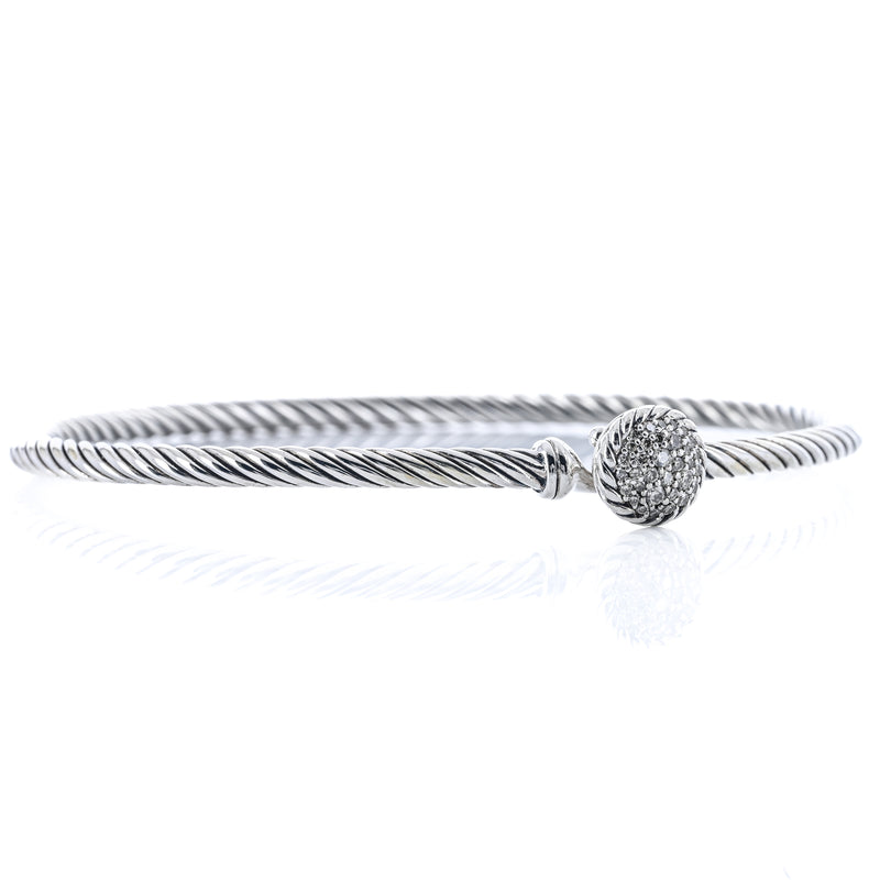 David Yurman | .16CTW Diamond Chantalaine Bracelet, 6.75 - 925 Sterling Silver