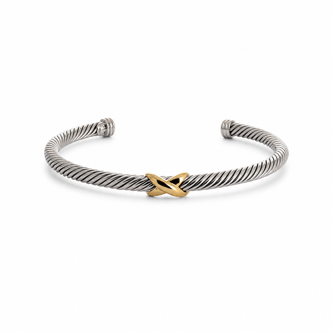 アクセサリー David Yurman David Yurman | X Classic Cable Station Bracelet, 6.75