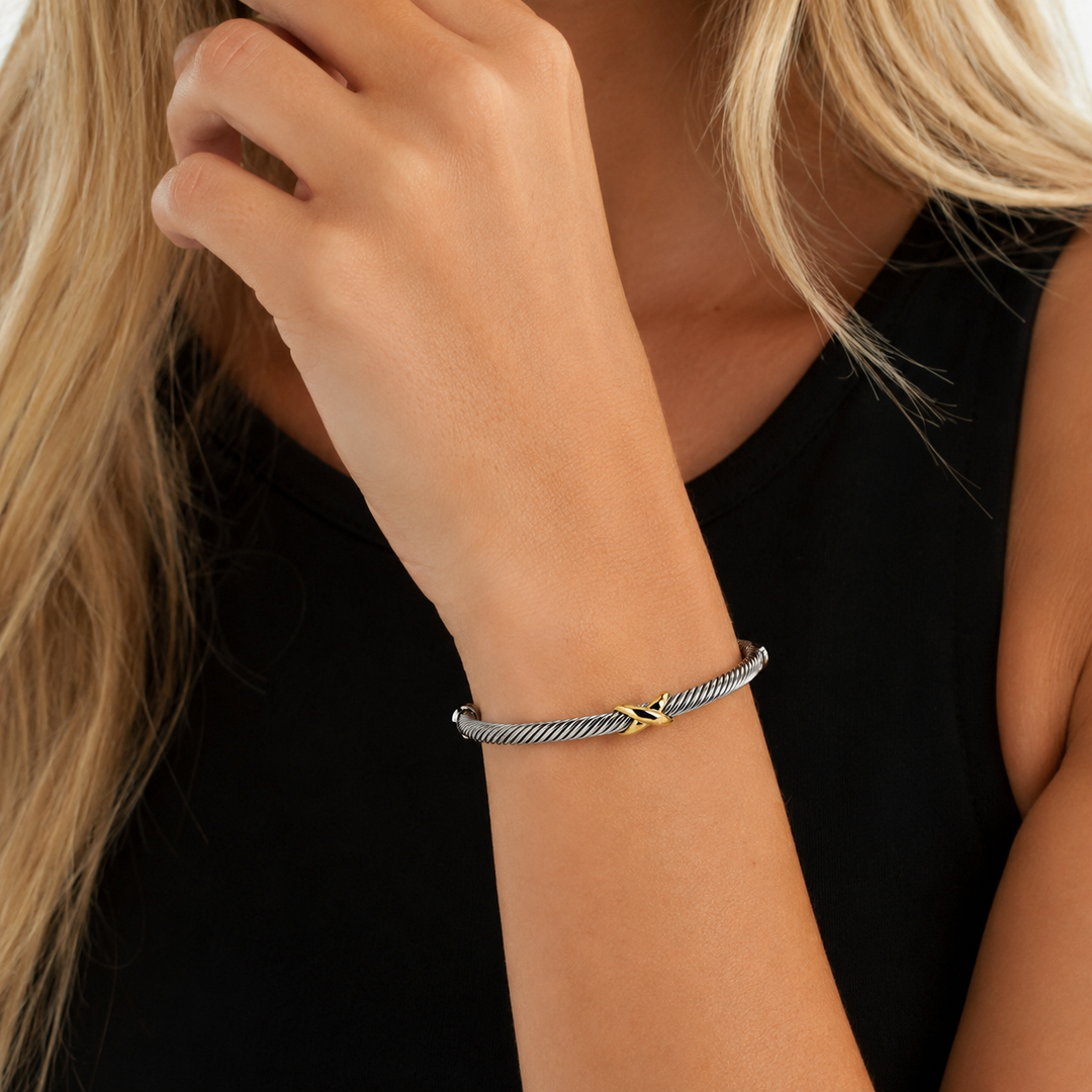 David Yurman | X Classic Cable Station Bracelet, 6.75