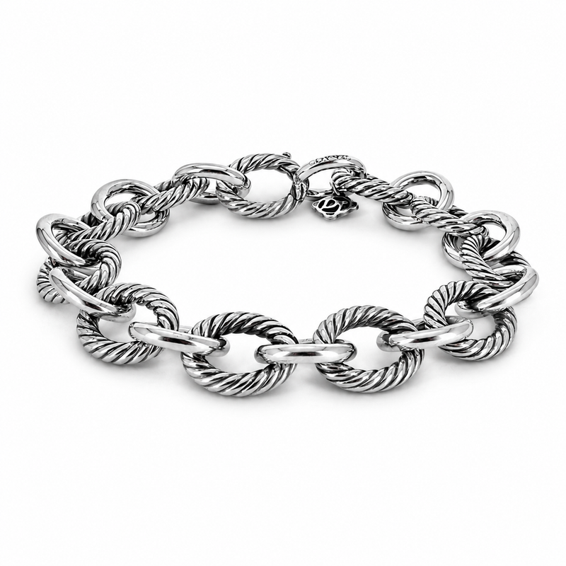 David Yurman | Oval Link Bracelet – 925 Sterling Silver