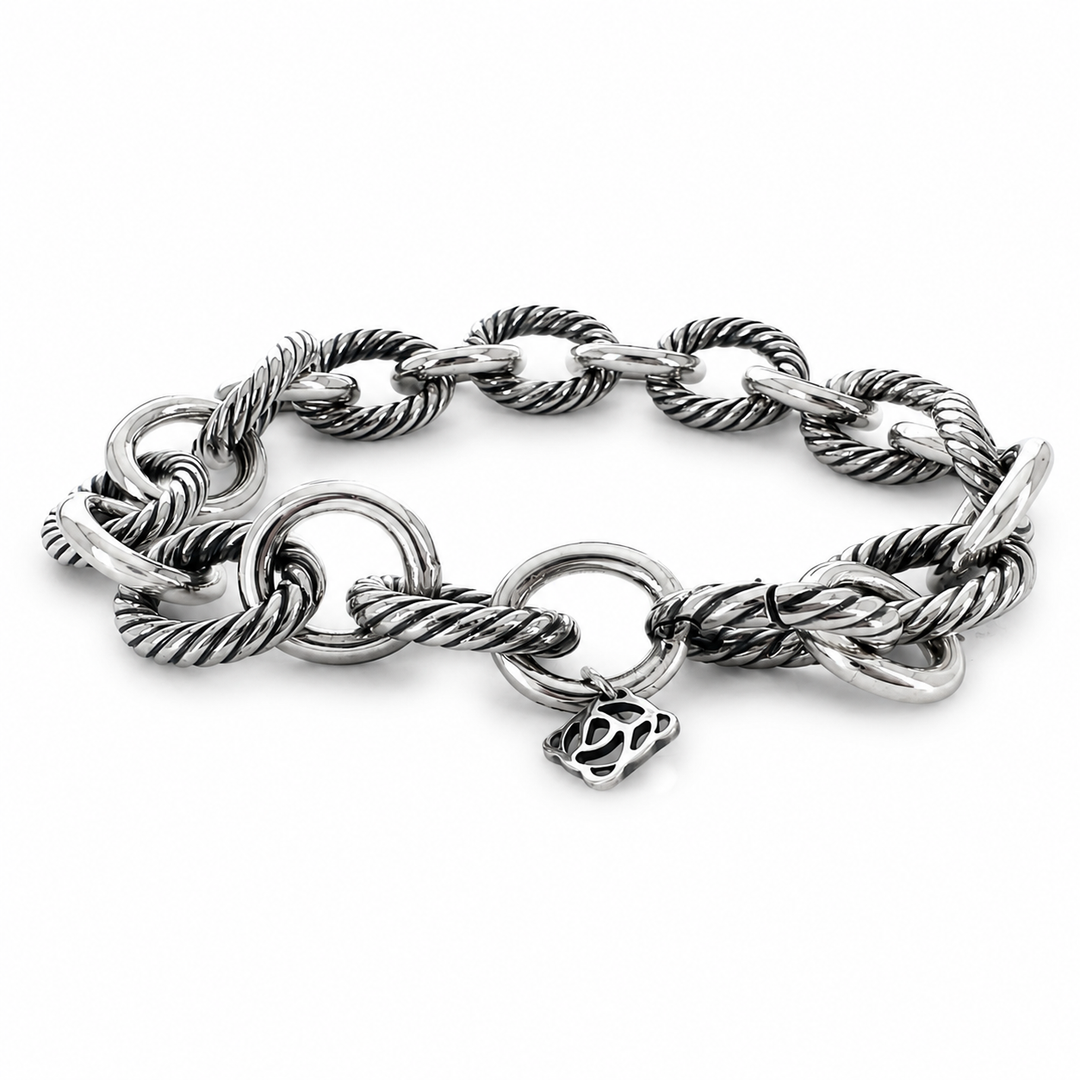 David Yurman | Oval Link Bracelet – 925 Sterling Silver